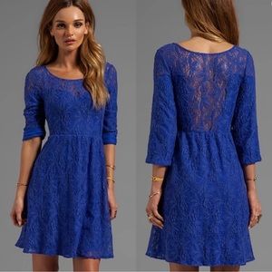 Free People Cobalt Blue Lace Dress